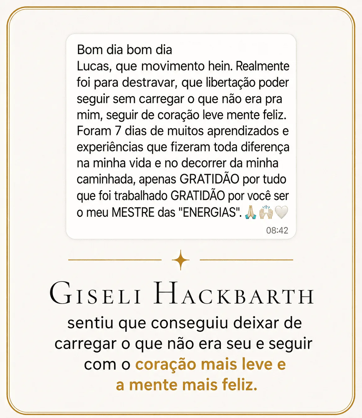 Depoimento de Giseli Hackbarth