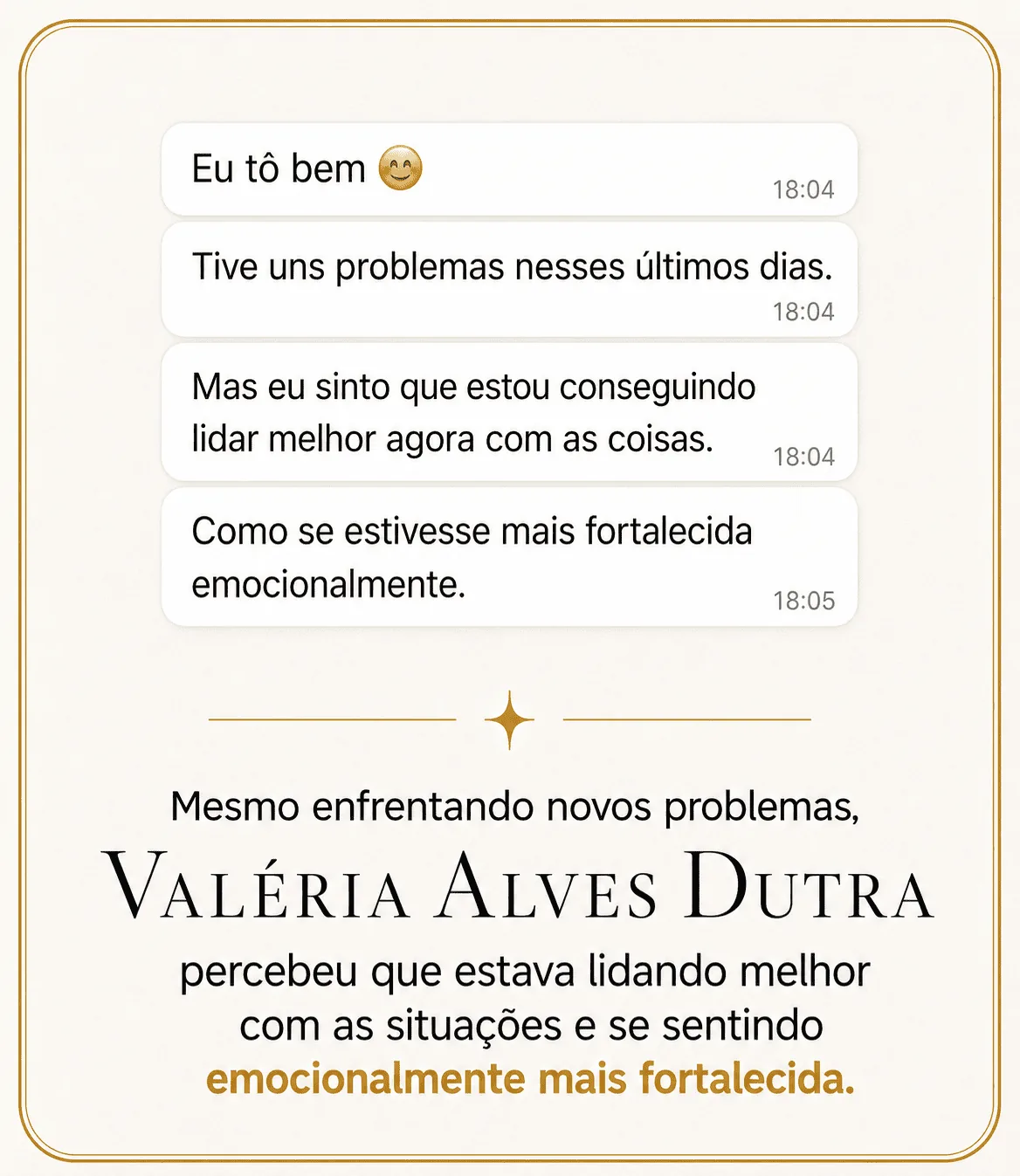 Depoimento de Valéria Alves Dutra